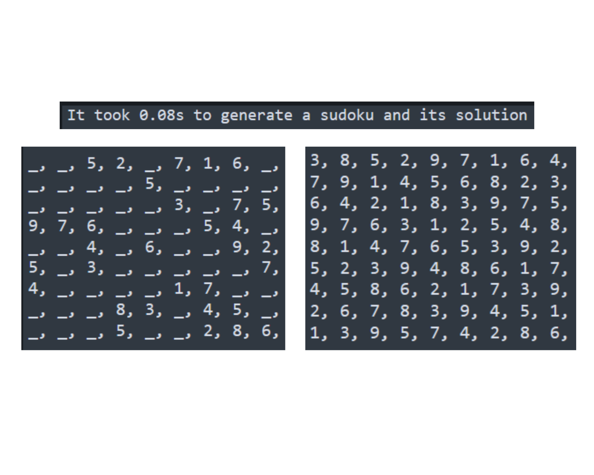 Sudoku generator and solver